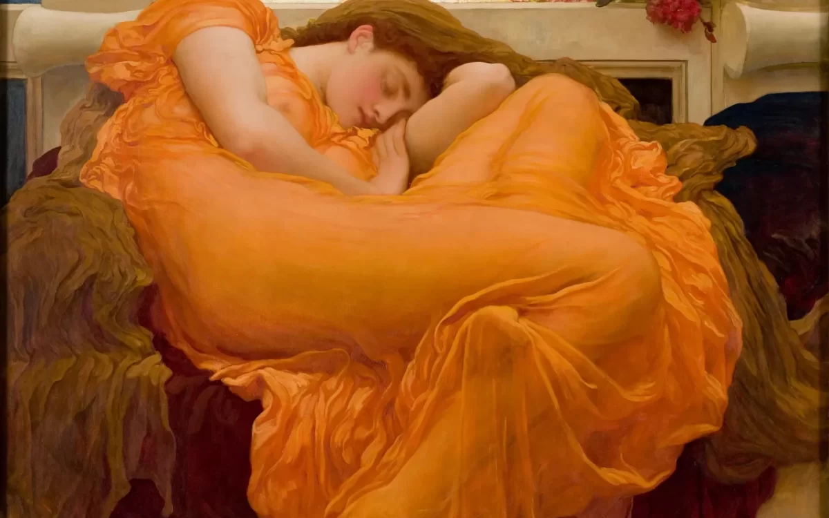 Frederic Leighton, Flaming June (around 1895).
Museo de Arte de Ponce. The Luis A. Ferré Foundation, Inc.