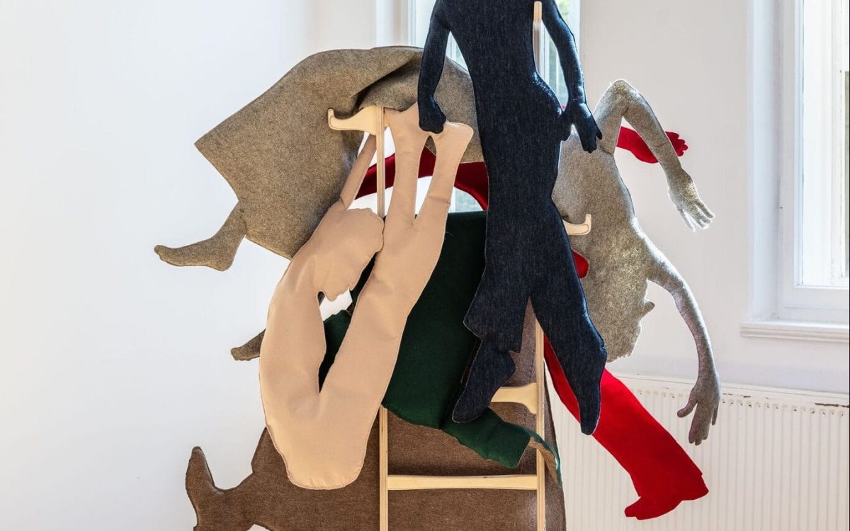 “50s or Soft Despair,” a textile installation by Aurora Kiraly, comes to NADA x Foreland from Bucharest, Romania.Credit...Aurora Kiraly and Anca Poterasu Gallery